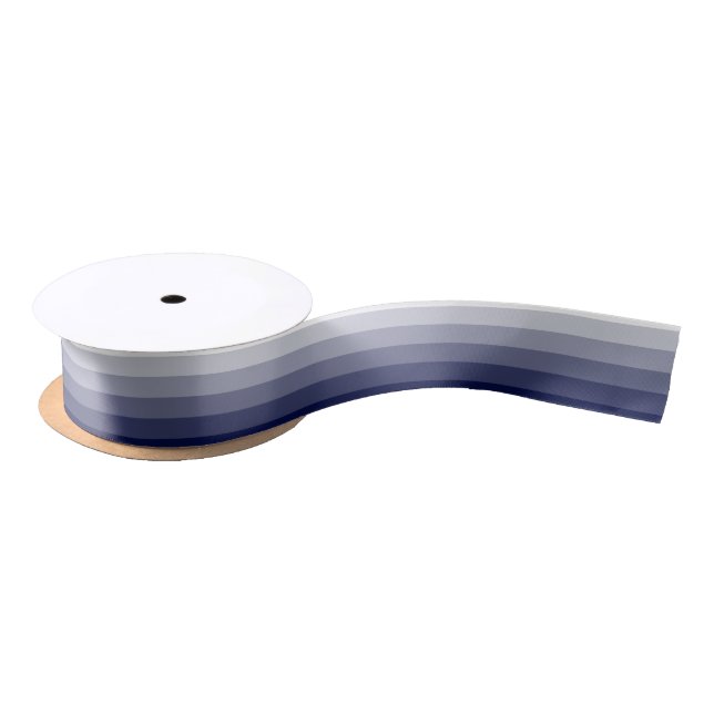 Gradient Square Navy Blue to White Satinband (Spule)