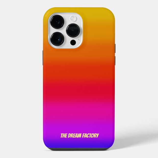 Gradient Strip Monogramm iPhone 14 Pro Max Hülle (Rückseite)