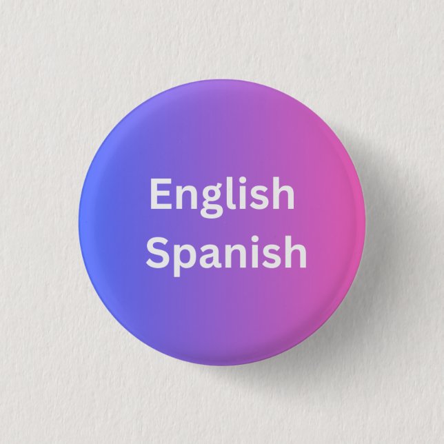 Gradient Style English Español - Ich spreche Spani Button (Vorderseite)