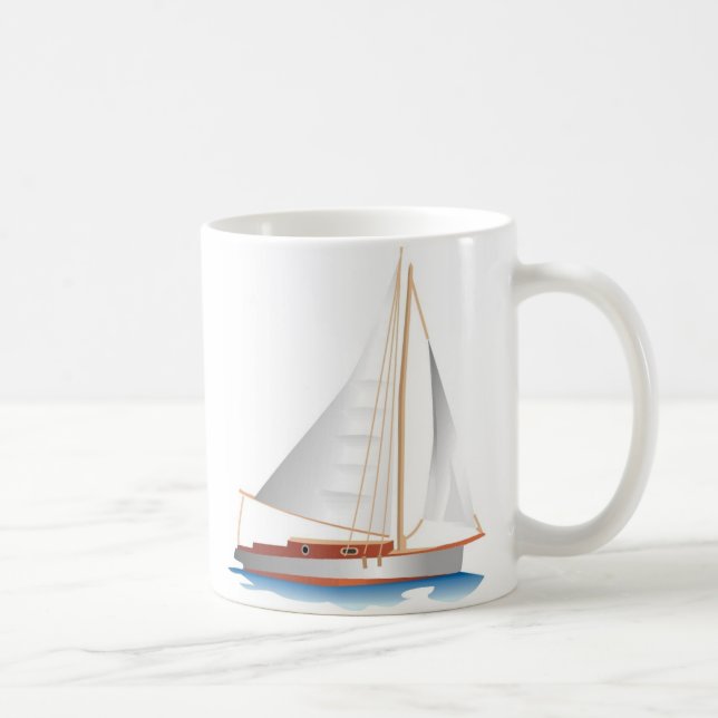 Gradient Style Sailboat Kaffeetasse (Rechts)