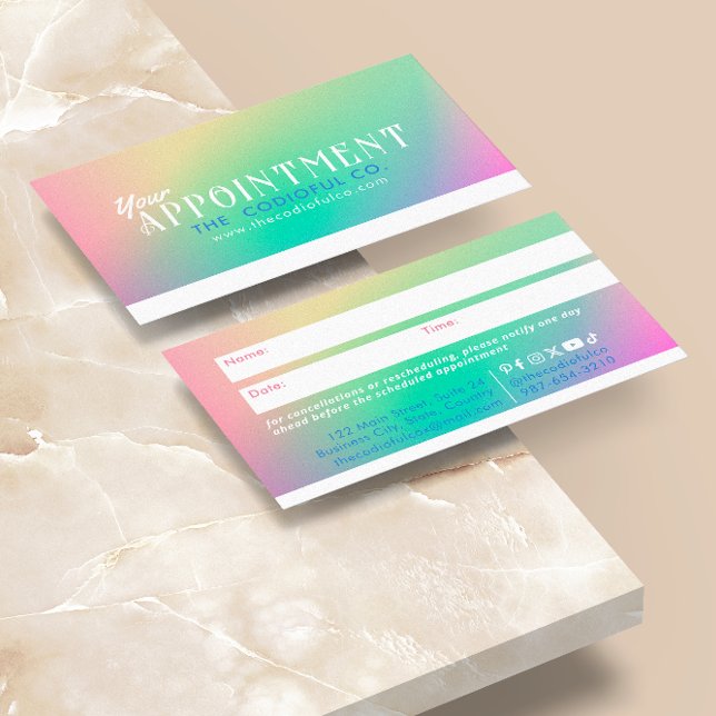 Gradient Termin Card Treuekarte (Von Creator hochgeladen)
