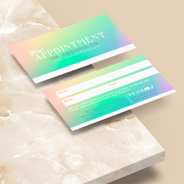 Gradient Termin Card Treuekarte (Von Creator hochgeladen)