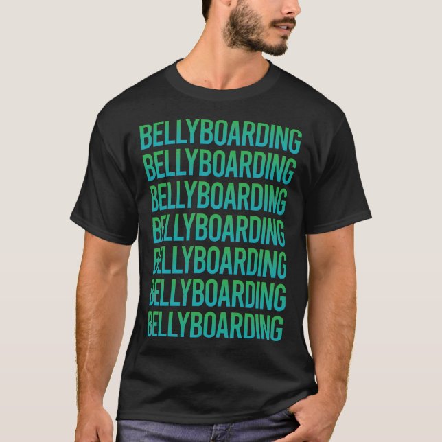 Gradient Text Bellyboarding T-Shirt (Vorderseite)