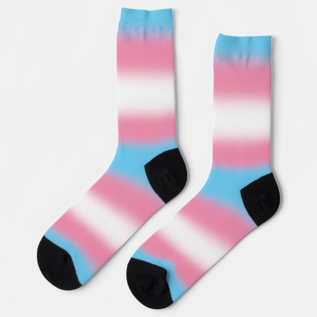 Gradient Trans Pride Socken (Linkes Detail)