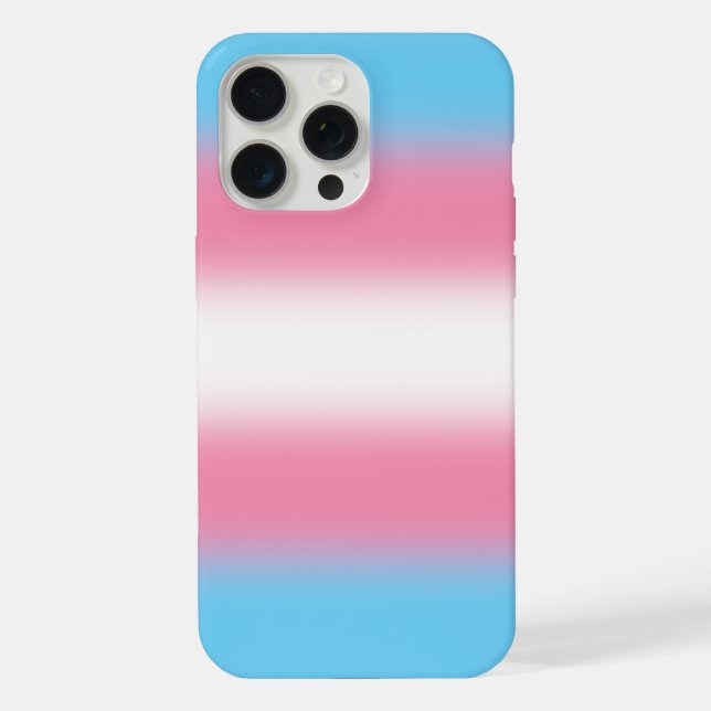 Gradient Transgender Prilag - Trans Flag iPhone 15 Pro Max Hülle (Rückseite)