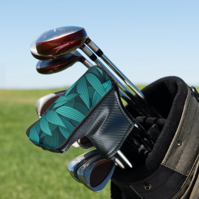 Gradient tropische Blätter Golf Headcover (In Situ)