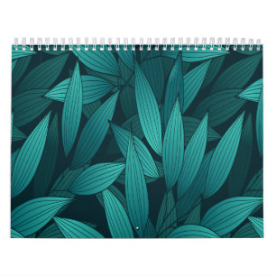 Gradient tropische Blätter Kalender
