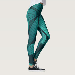 Gradient tropische Blätter Leggings