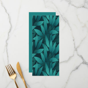 Gradient tropische Blätter Menükarte