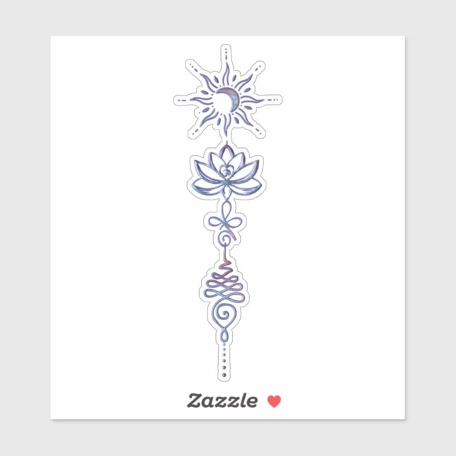 Gradient Unalome Group  Aufkleber (Blatt)