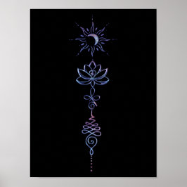 Gradient Unalome Gruppe Poster
