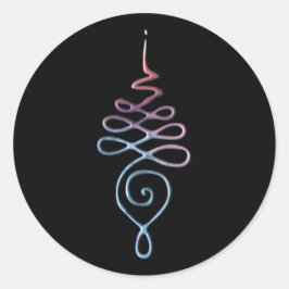 Gradient Unalome Runder Aufkleber