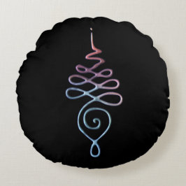 Gradient Unalome Rundes Kissen