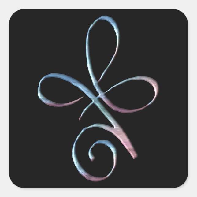 Gradient Unconditional Love Quadratischer Aufkleber (Vorderseite)