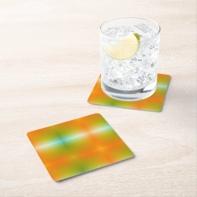 Gradient-Unterlage mit einer lebendigen Mischung a Rechteckiger Pappuntersetzer (Vor Ort)