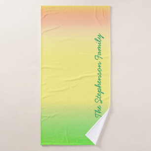 Gradient vert minty à jaune avec script vert