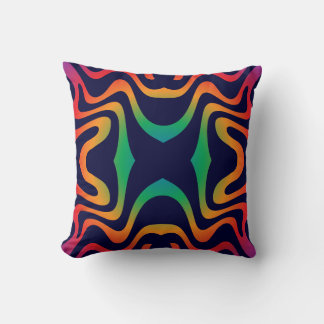 Gradient waves seamless pattern, psychedelic kissen