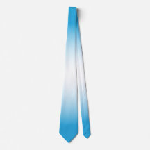 Gradient White Light Blue Neck Tie