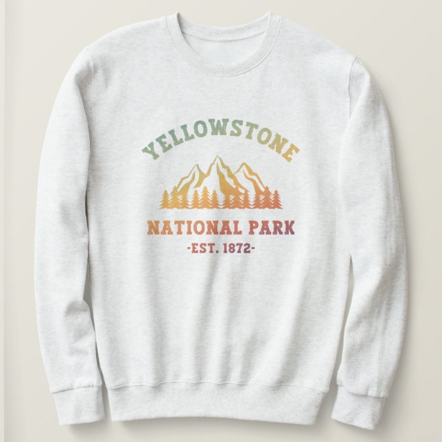 Gradient Yellowstone Nationalpark Val Corippo Sweatshirt (Design vorne)