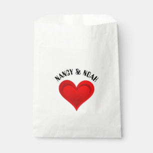 Gradienten ROTE LIEBE HERZ + Ihr Text und Ihre Ide Geschenktütchen