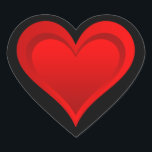 Gradienten ROTE LIEBE HERZ   Ihr Text und Ihre Ide Herz-Aufkleber<br><div class="desc">Hübsch Hearts von EDDA Fröhlich / EDDArt | Glückliches Gefühl für Geschenke in der Liebe | Für weitere Produkte & Designs können Sie mich kontaktieren: contact@eddart.de oder schauen Sie hier: www.zazzle.com/prettypatternarts* und hier: www.zazzle.com/eddartshop* und hier: www.zazzle.de/eddartiful*</div>