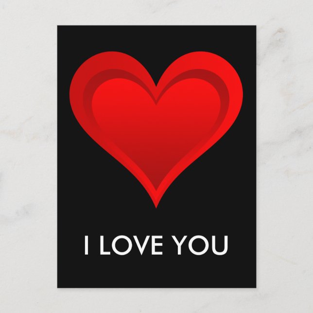 Gradients RED LIEBE HERZ + Ihr Backgr. Ideen Postkarte (Vorderseite)