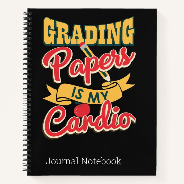 Grading Papers ist mein Cardio Teachers Journal Notizbuch (Vorderseite)