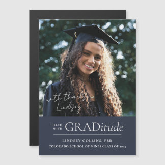 GRADitude Photo Magnet Graduation Faire-part