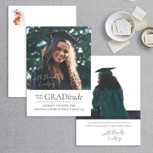 GRADitude Photo White Graduation Faire-part