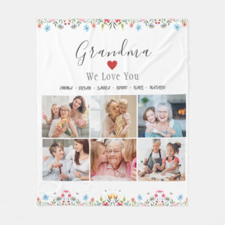 GRADMA Foto Collage Individuelle Name Fleece Blank