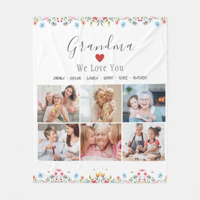 GRADMA Foto Collage Individuelle Name Fleece Blank (Vorderseite)
