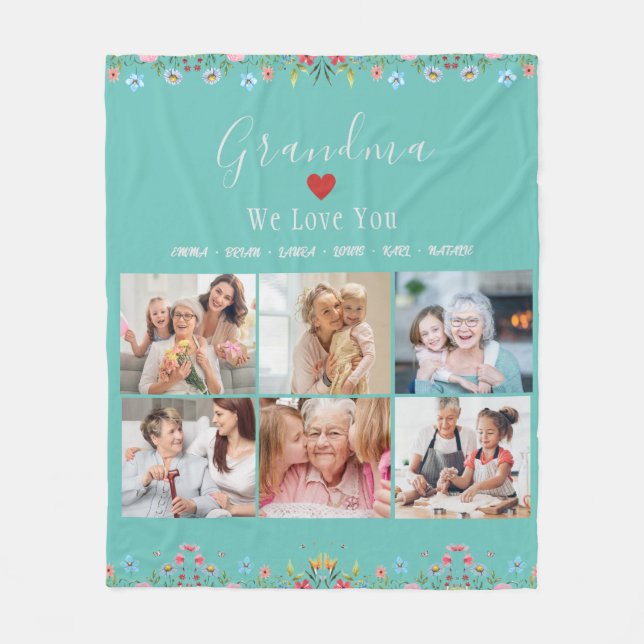 GRADMA Foto Collage Individuelle Name Fleece Blank (Vorderseite)