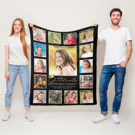 Graduate 15 Foto Collage Script benutzerdefinierte Fleecedecke
