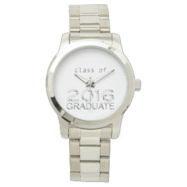 Graduate 2016 Chrome Letters Watch 1 Armbanduhr