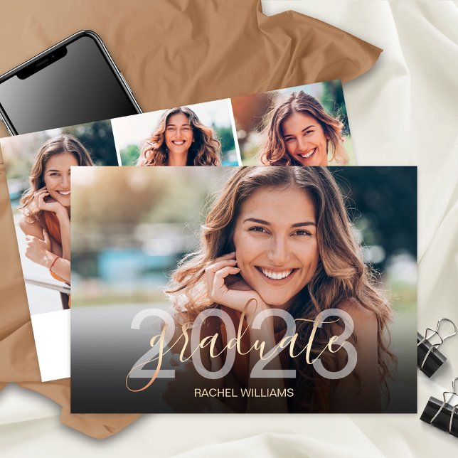 Graduate 2023 Partie 5 Photos Invitation Card (Créateur téléchargé)