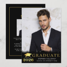 Graduate 2025 Black Imitats Metallic Gold 2 Fotos