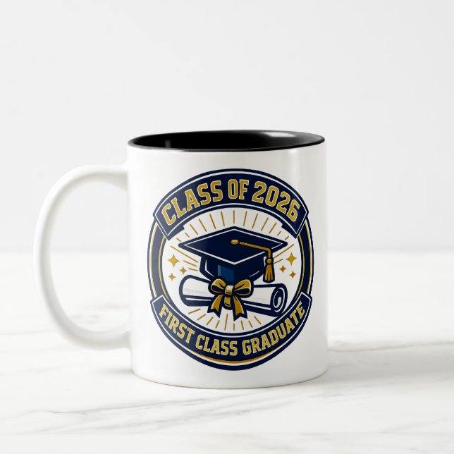 Graduate 2026 Personalized Coffee Mug  (Gauche)