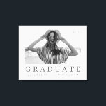 Graduate 20XX Modernes, Cooles, einfaches Minimali Leinwanddruck<br><div class="desc">Dieses einfache und moderne Design besteht aus Serifentypografie. "GRADUATE" auf einem Farbblock.</div>