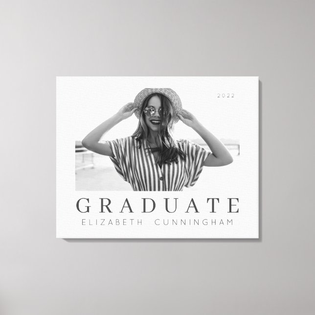 Graduate 20XX Modernes, Cooles, einfaches Minimali Leinwanddruck (Vorderseite)