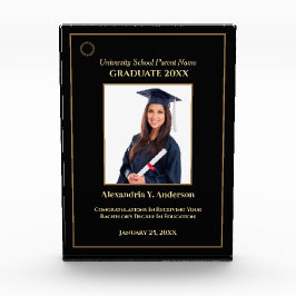 Graduate Abschluss Gold Logo Modern Award Fotoblock