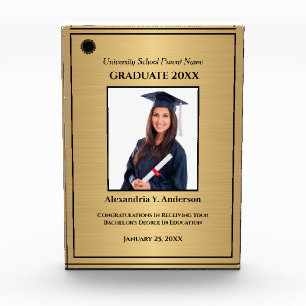 Graduate Abschluss Gold Logo Modern Awards Fotoblock