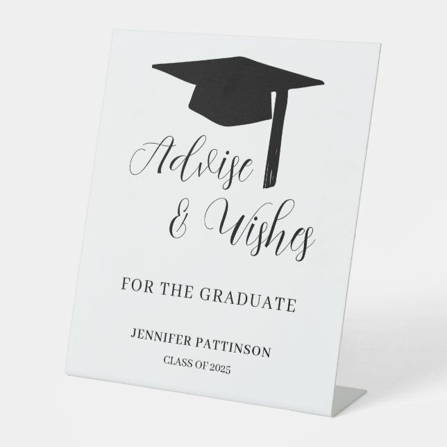 Graduate Advise & Wishes Graduation  Sockelschild (Vorderseite)