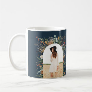 Graduate arch 1 Foto Blau Botanische moderne Tasse