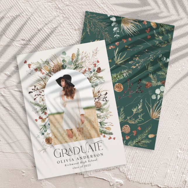 Graduate arch 1 Foto grün botanisch-modern annou Ankündigung (Von Creator hochgeladen)