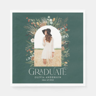 Graduate arch 1 Foto grünes botanisches Party Serviette