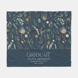 Graduate arch 1 Foto Marine bluel botanisch modern Fleecedecke