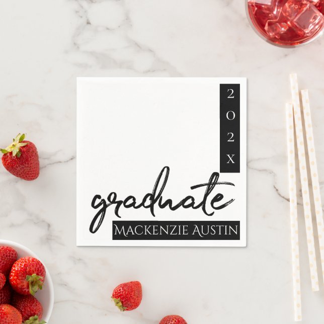 Graduate Black Script | Klassischer Keepake mit de Serviette (Beispiel)