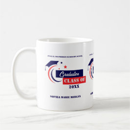 Graduate Blue White Abschluss Classic Kaffeetasse