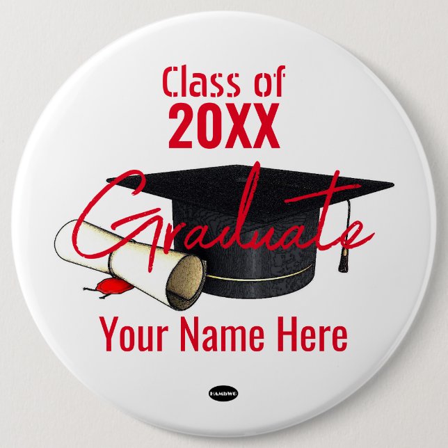 Graduate Boast Button - Cap and Diploma HAMbyWG (Vorderseite)