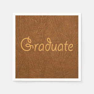 Graduate Brown Cowhide Leather Textur aussehen Serviette